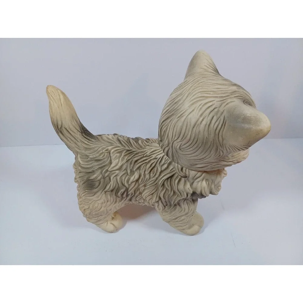 Vtg 1960 Edward Mobley Cat Rubber Toy Gray Long‎ Haired Eyes Open Close Poseable